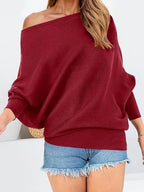 Single Shoulder Ribbed Knit Top (15)