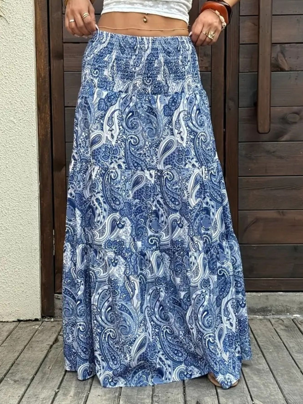 Paisley Print Maxi Skirt (12)