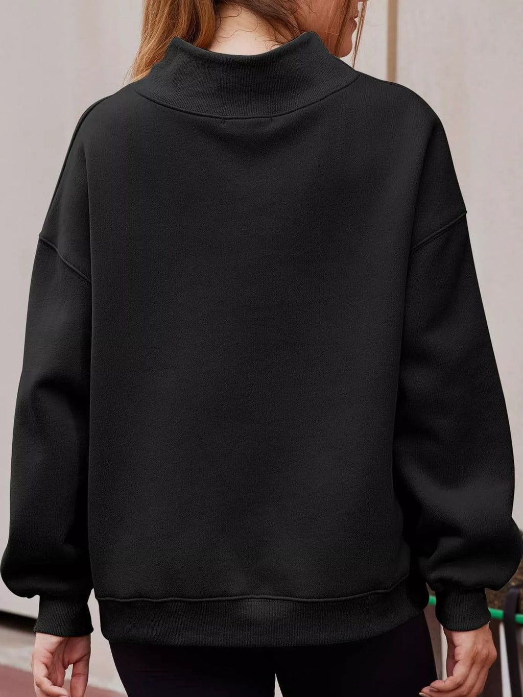 Oversized Mock Neck Long Sleeve Sweatshirt (19)