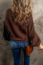 Contrast Round Neck Dropped Shoulder Sweater (14)