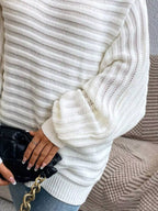 One Shoulder Ribbed Knit Sweater (3)