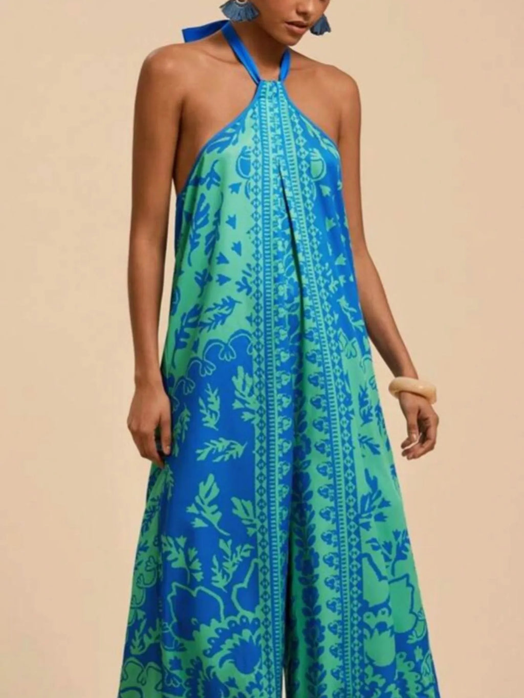 Printed Halter Wide-leg Jumpsuit (6)