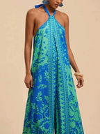 Printed Halter Wide-leg Jumpsuit (6)