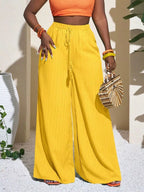 Wide-leg Pants Drawstring (2)