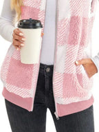 Full Size Block Zip Up Vest Coat Plus (8)