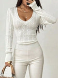 Slim-fit Cable Knit Top (4)