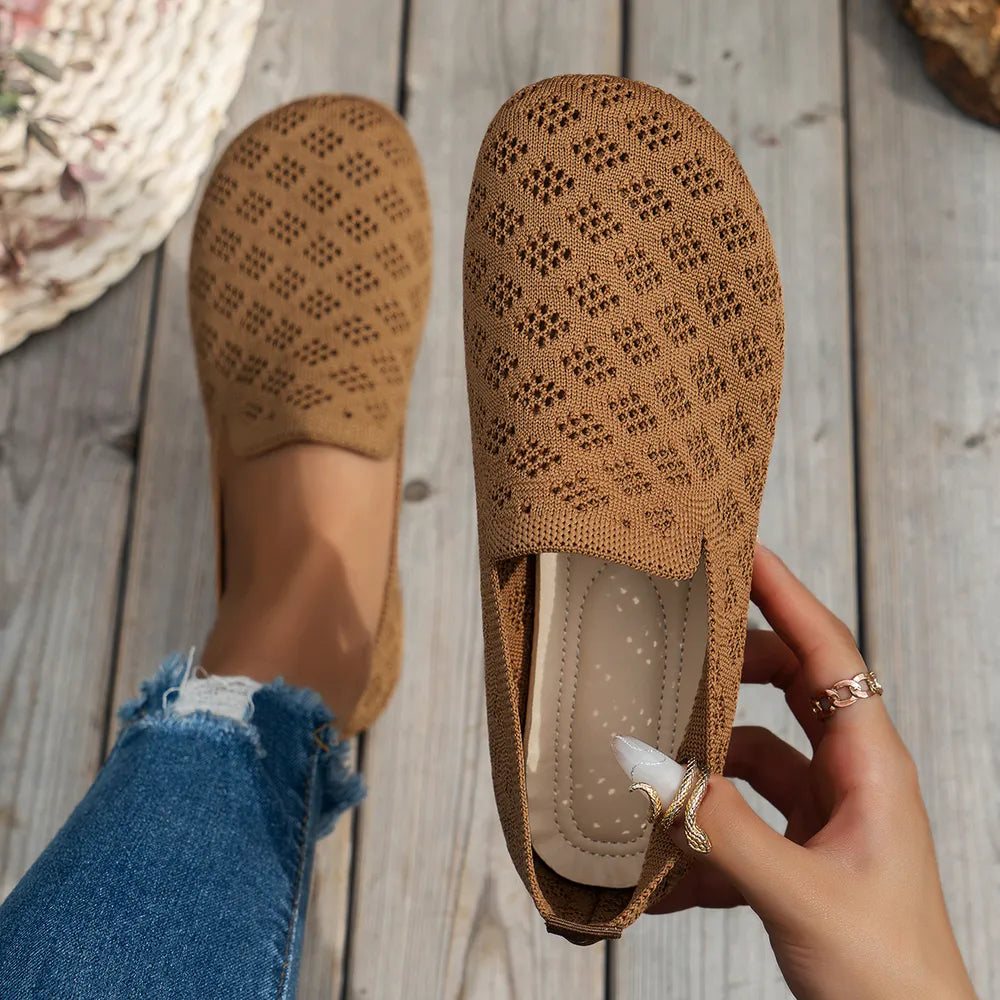 Mesh Round Toe Flat Slip-ons (5)
