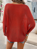 V-neck Batwing Sleeve Knit Top (14)