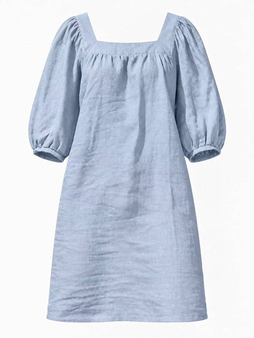 Square Neck Puff Sleeve Mini Dress (37)