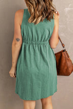 Sleeveless Button Down Mini Magic Dress (32)