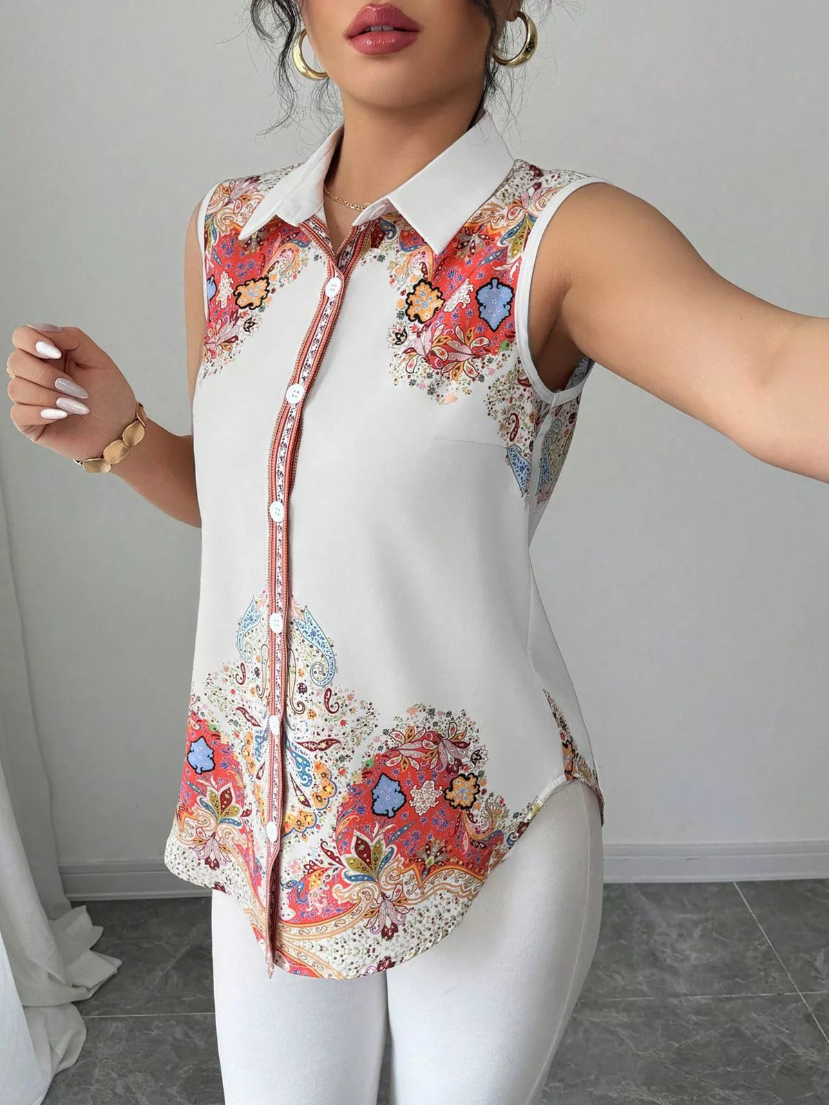 Button Up Sleeveless Shirt (17)