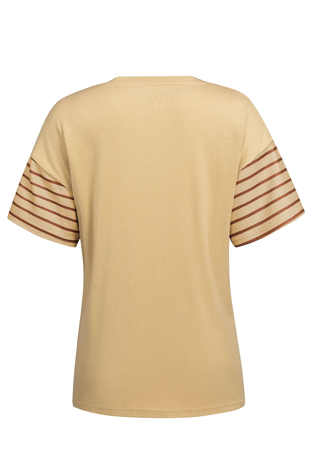 Striped Round Neck Short Sleeve T-shirt (12)
