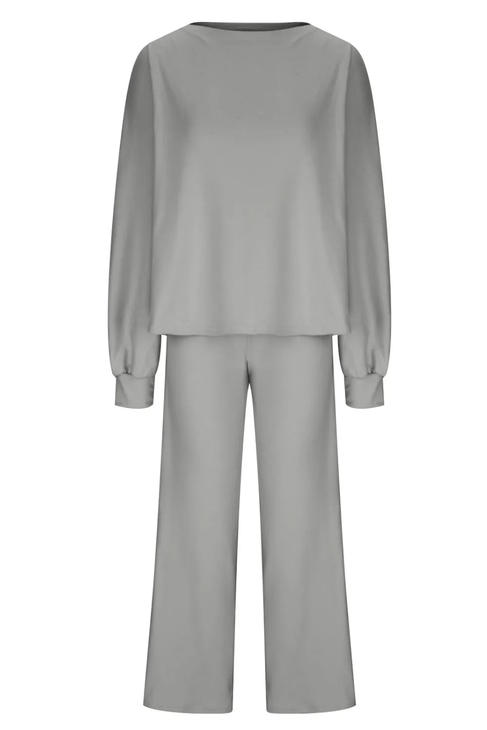 Round Neck Long Sleeve Top Pants Set (13)