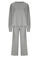 Round Neck Long Sleeve Top Pants Set (13)