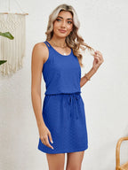 Eyelet Scoop Neck Sleeveless Dress (17)