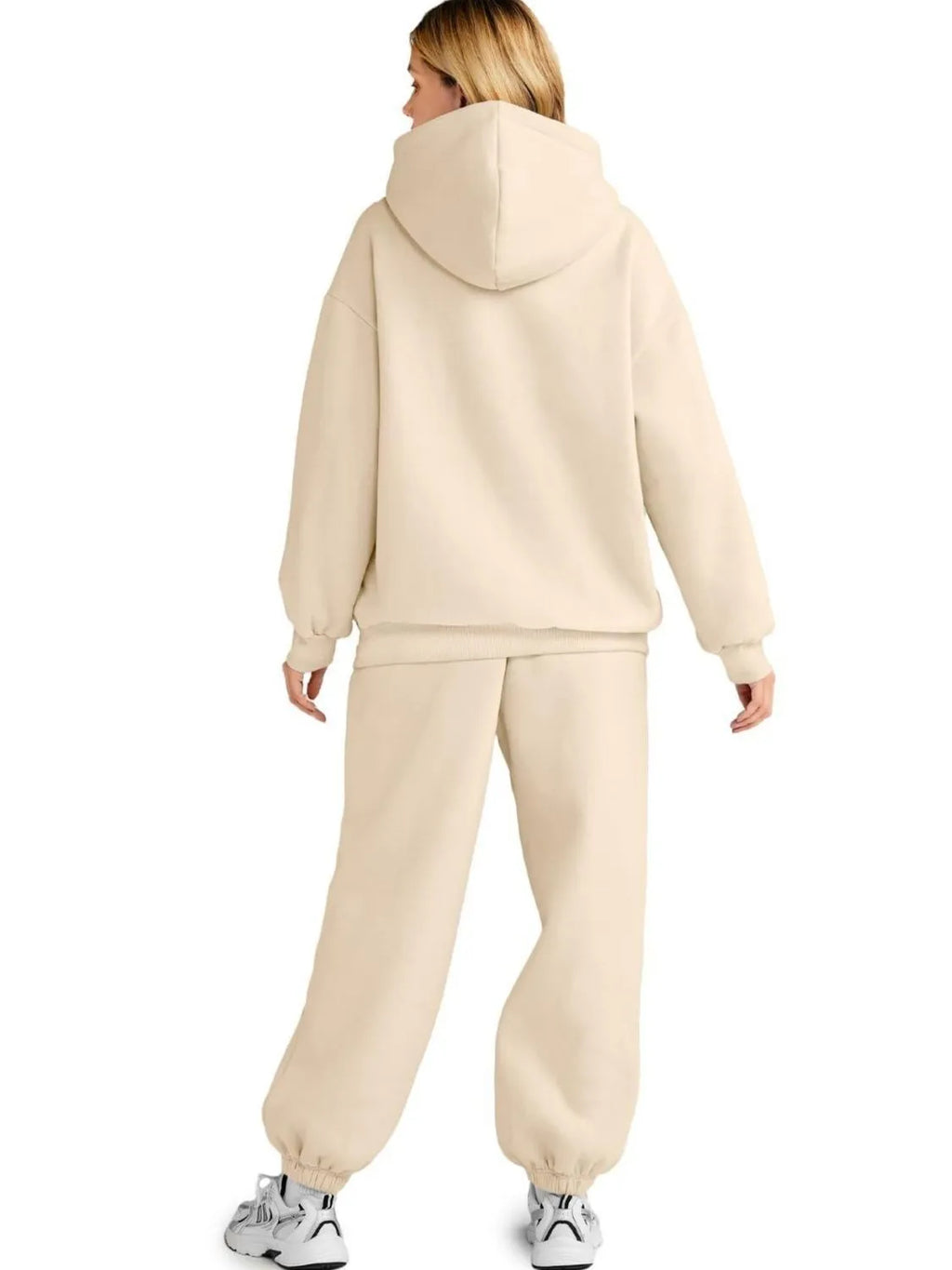 Full Size Kangaroo Pocket Hoodie Joggers Set Plus (10)