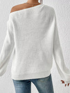 Single Shoulder Knit Sweater (2)