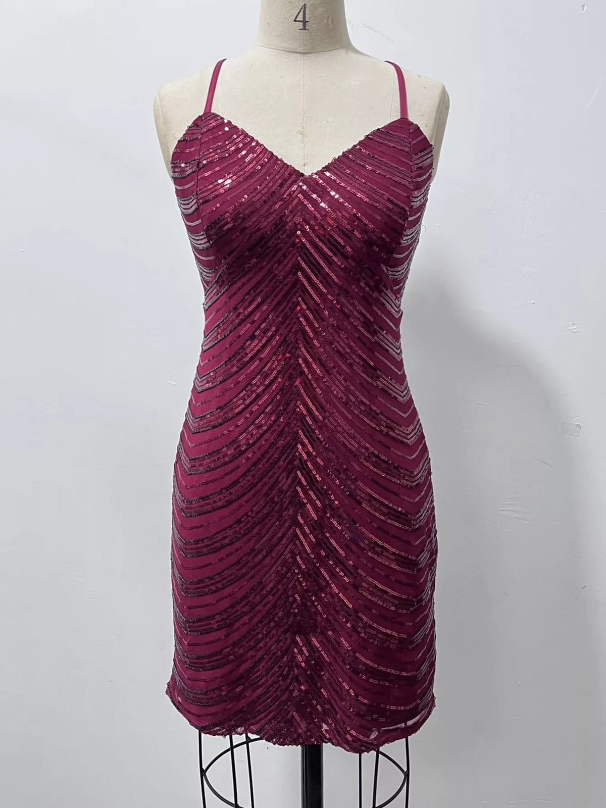Sleeveless Sequin Embellished Bodycon Mini Cami Dress (16)