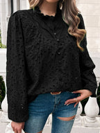 Frill Round Neck Long Sleeve Shirt (11)