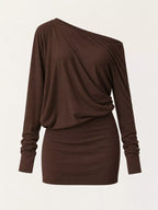One Shoulder Knit Mini Dress (23)