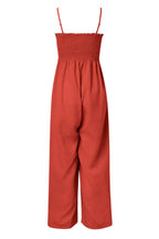 Smocked Spaghetti Strap Wide Leg Jumpsuit (3)