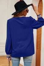 V-neck Long Sleeve T-shirt (6)