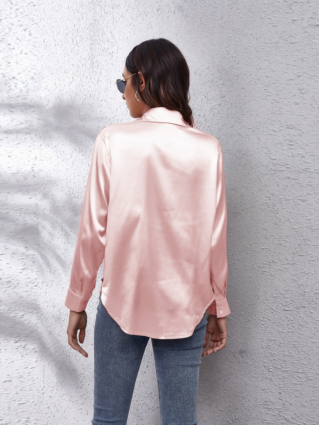 Collared Neck Buttoned Long Sleeve Shirt (24)
