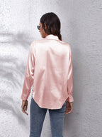 Collared Neck Buttoned Long Sleeve Shirt (24)