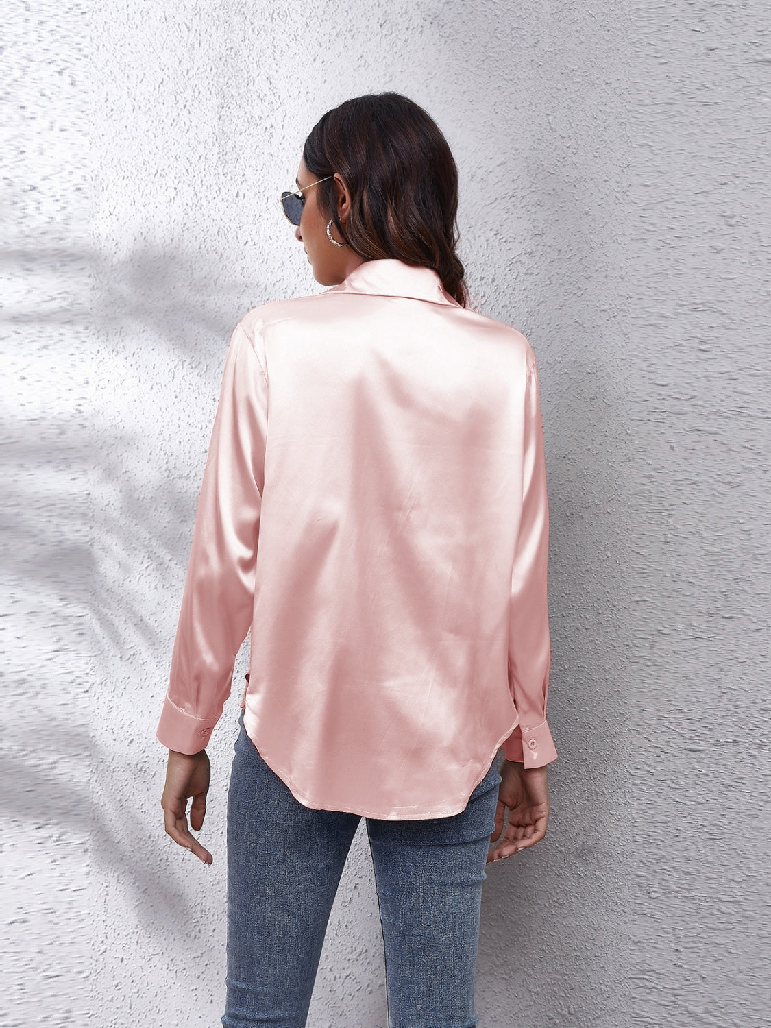 Collared Neck Buttoned Long Sleeve Shirt (24)