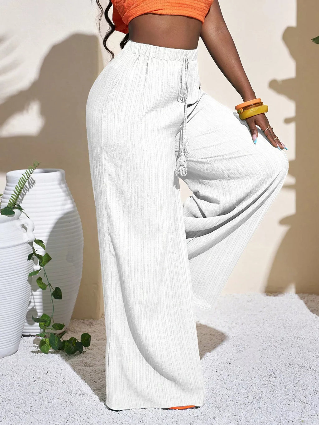 Wide-leg Pants Drawstring (18)