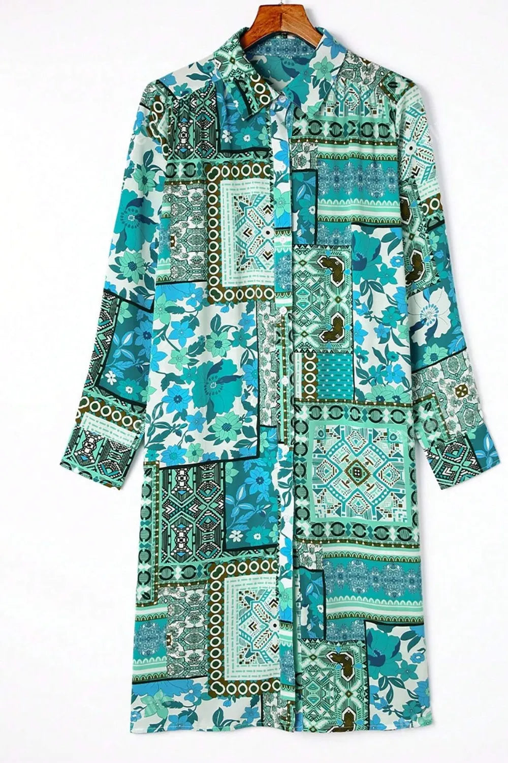Printed Button Up Long Sleeve Cardigan (13)