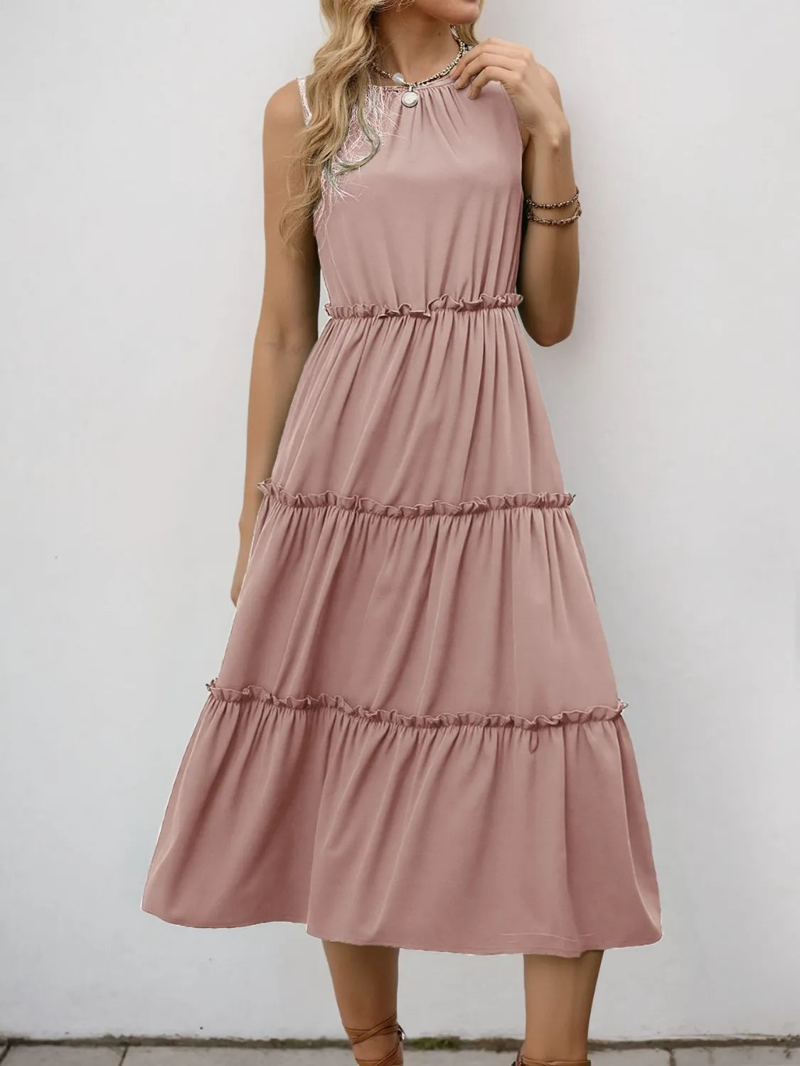Frill Tiered Midi Dress (6)