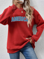 Round Neck Dropped Shoulder Sweatshirt