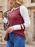 Ribbed Raglan Sleeve T-shirt (25)