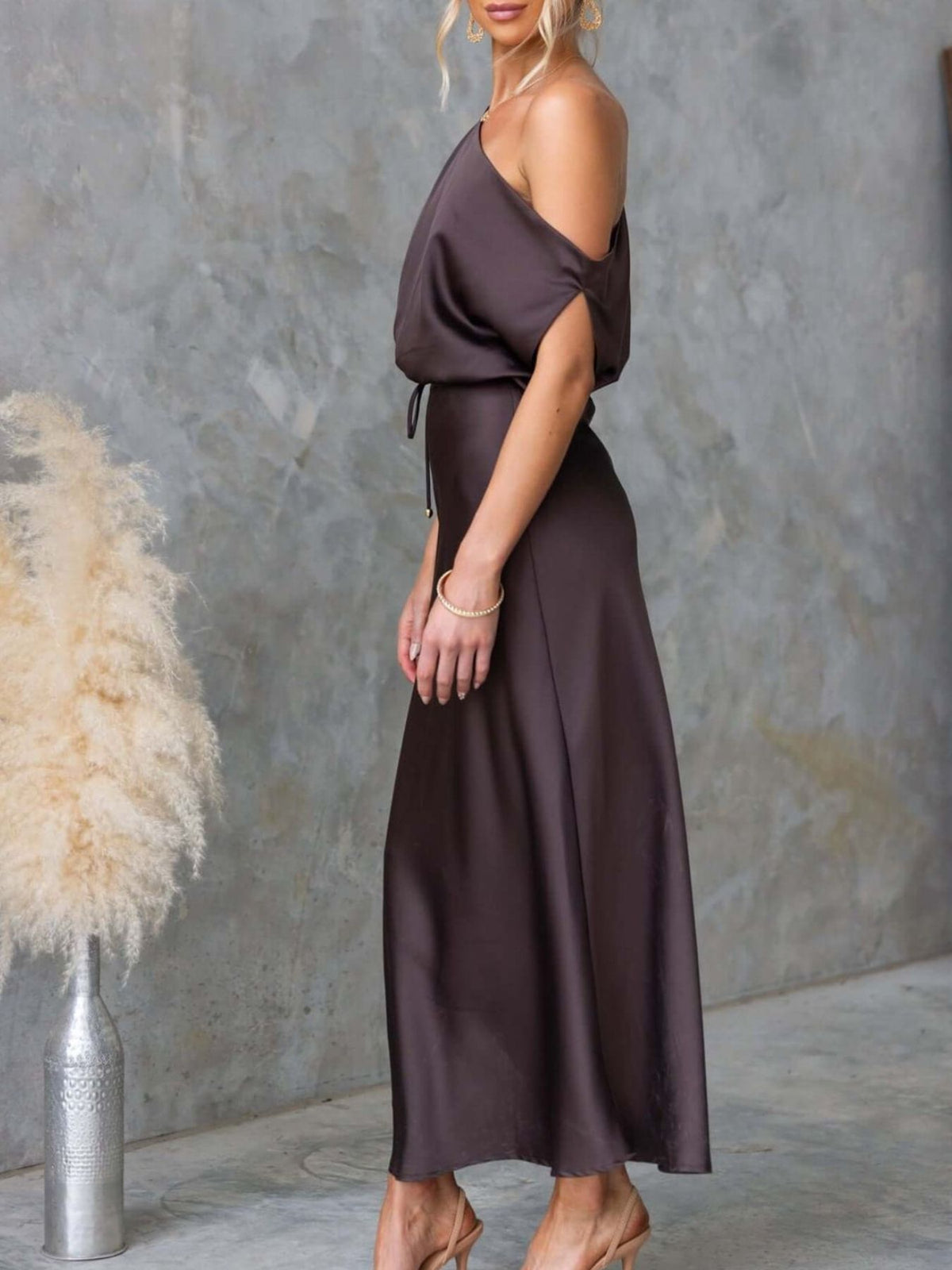 One-shoulder Tied Midi Dress (14)