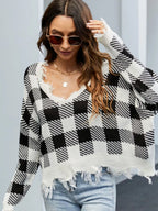 Frayed Hem Long Sleeve Sweater (23)
