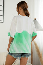 Tie-dye Round Neck Tee Shirt (9)