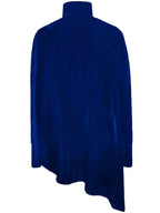 Elegant Turtleneck Asymmetric Hem Top (8)