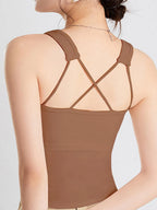 Crisscross Scoop Neck Wide Strap Cropped Tank Chest Pads (17)