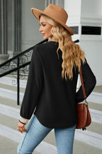 V-neck Long Sleeve Blouse (18)