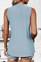 Eyelet Round Neck Tank (24)
