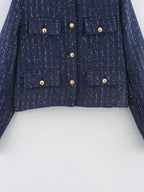 Tweed Button Up Cropped Outerwear (5)