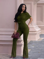 Ruched Flare Leg Jumpsuit (10)