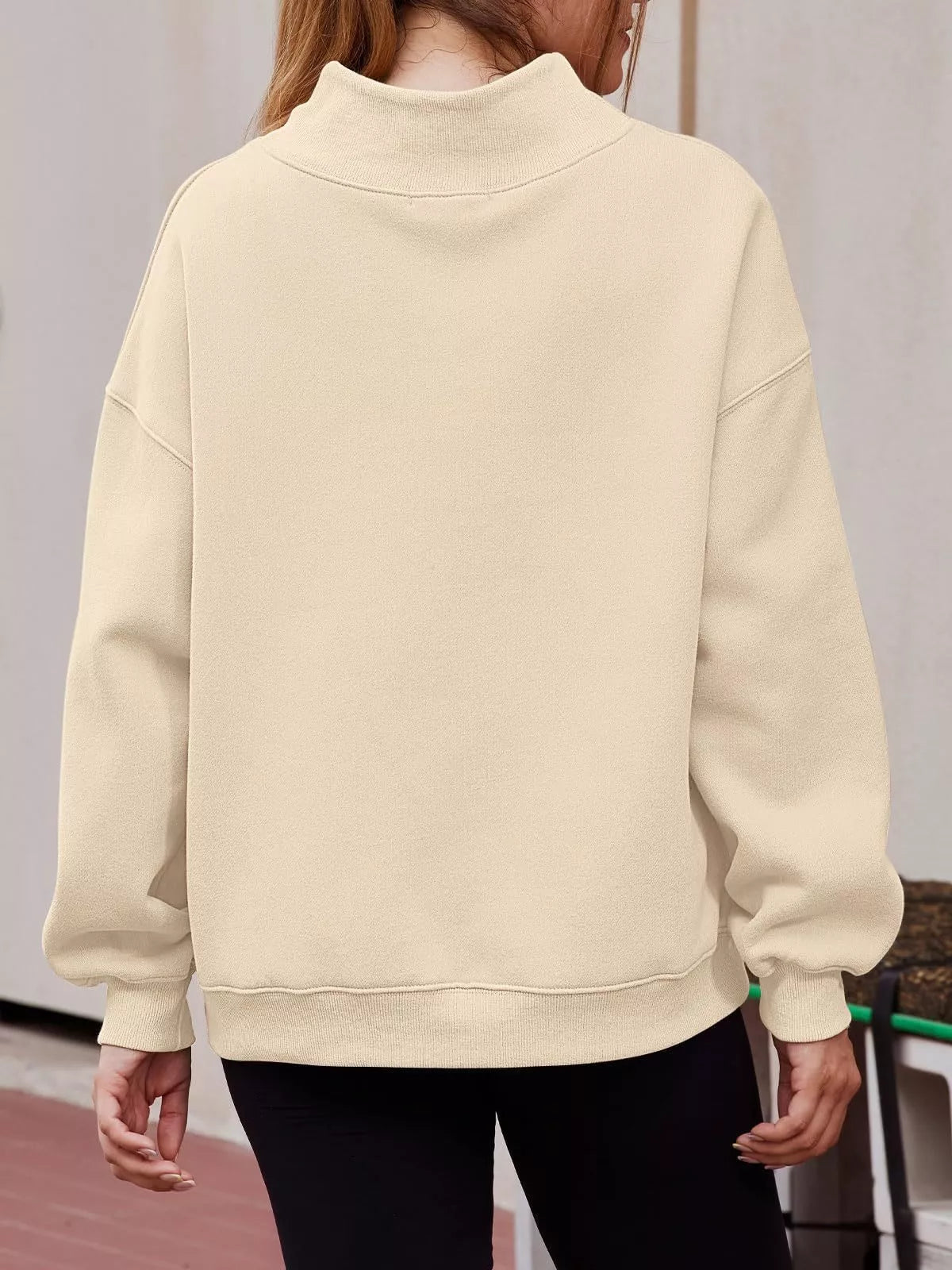 Mock Neck Dropped Shoulder Sweatshirt (14)