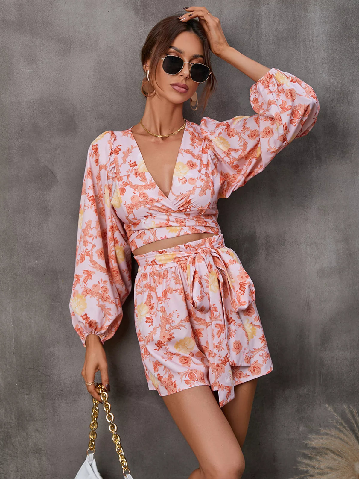 Cutout Front Printed Long Sleeve Romper (32)