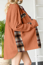 Plaid Button Down Collared Jacket (33)