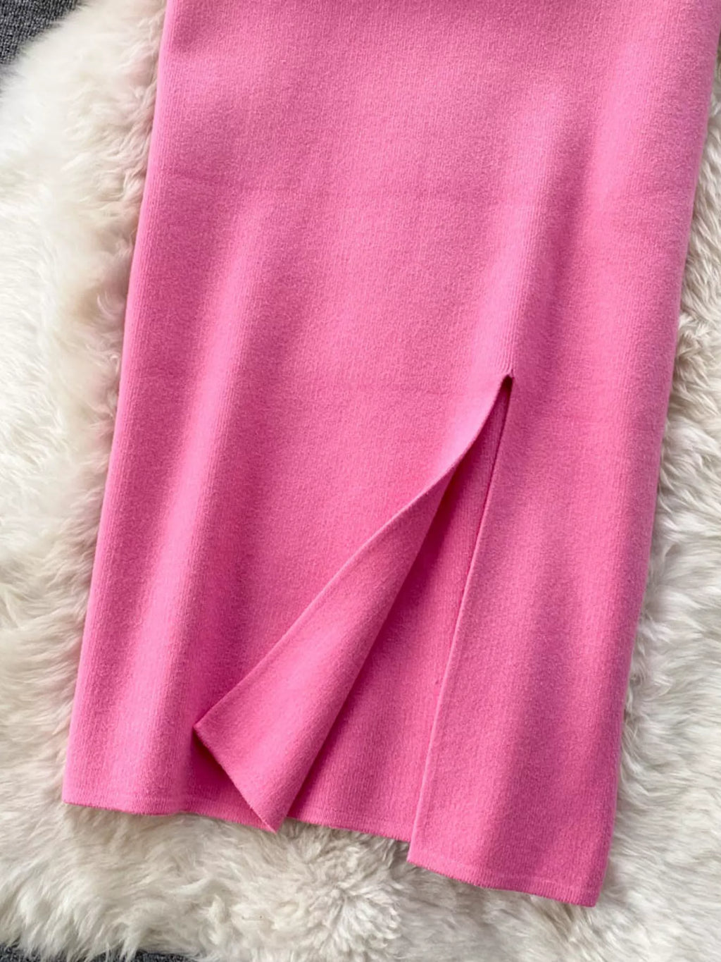 Slit Knit Midi Skirt (2)