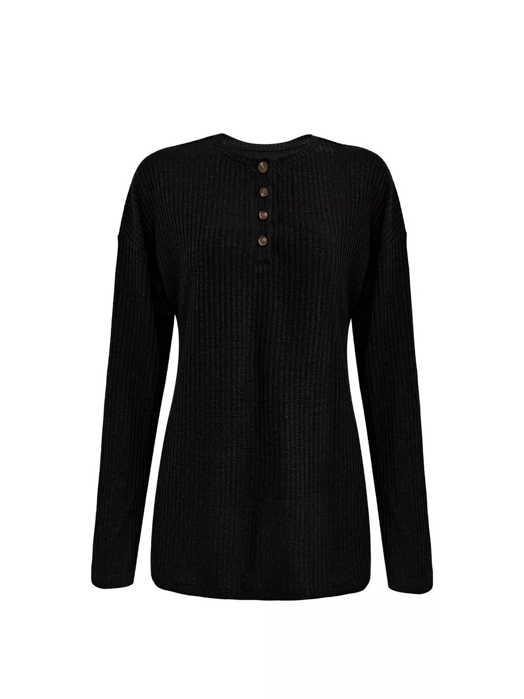 Button-detail Dropped Shoulder Top (14)