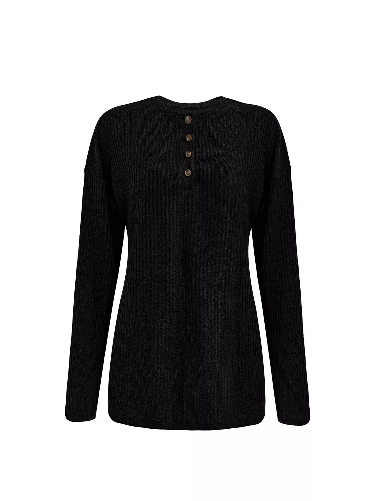 Button-detail Dropped Shoulder Top (14)