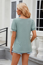 Eyelet Short Sleeve T-shirt (17)